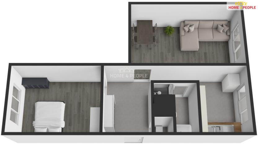 Prodej bytu 2+1, Jáchymov, třída Dukelských hrdinů, 60 m2