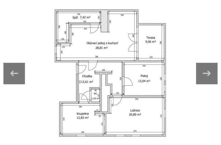 Pronájem bytu 3+kk, Kolín - Kolín IV, Komenského, 94 m2