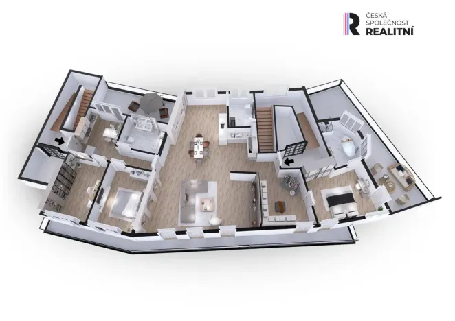 Prodej atypického bytu, Kroměříž, náměstí Míru, 178 m2