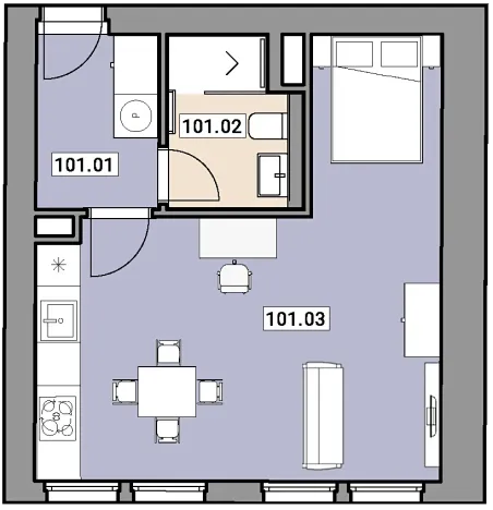 Prodej bytu 1+kk, Praha - Zbraslav, Elišky Přemyslovny, 34 m2