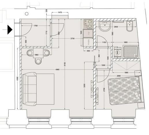 Pronájem bytu 2+kk, Praha - Staré Město, Kozí, 50 m2