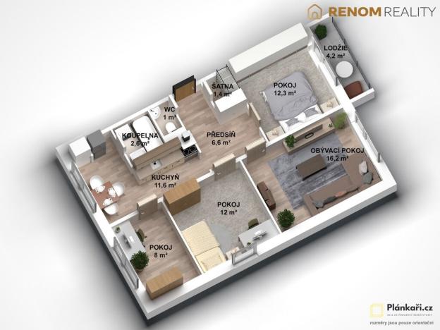 Prodej bytu 4+1, Olomouc, Fragnerova, 72 m2