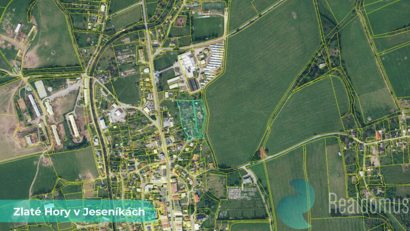 Prodej podílu 1/18 zahrady, Zlaté Hory, 592 m2