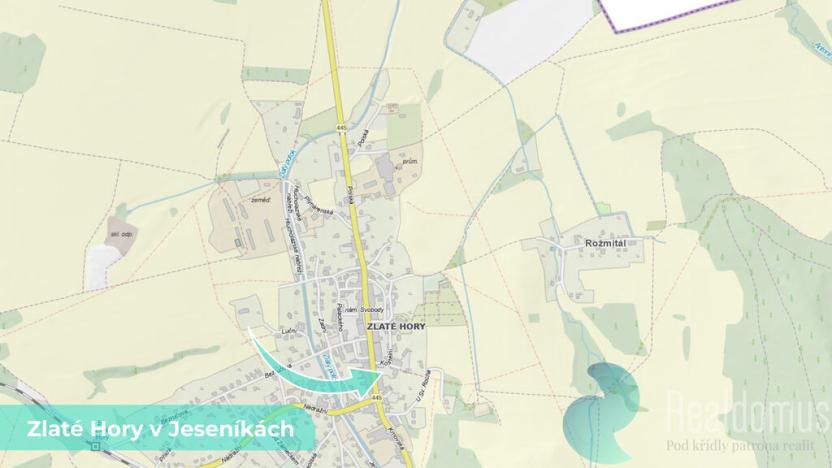 Prodej podílu 1/18 zahrady, Zlaté Hory, 592 m2