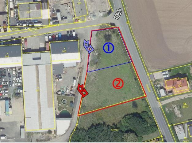 Pronájem komerčního pozemku, Přišimasy, Křemínská, 1000 m2