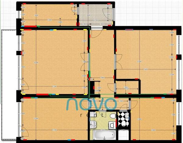 Pronájem bytu 3+1, Praha - Košíře, Černochova, 122 m2