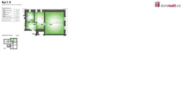 Prodej bytu 2+kk, Horní Blatná, náměstí Sv. Vavřince, 56 m2