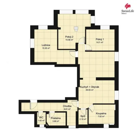 Prodej bytu 4+1, Trutnov, Lesní, 93 m2