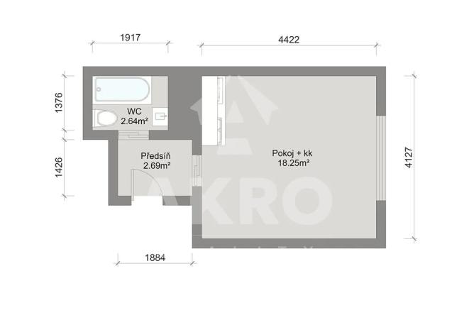Prodej bytu 1+kk, Praha - Vysočany, Kolbenova, 29 m2