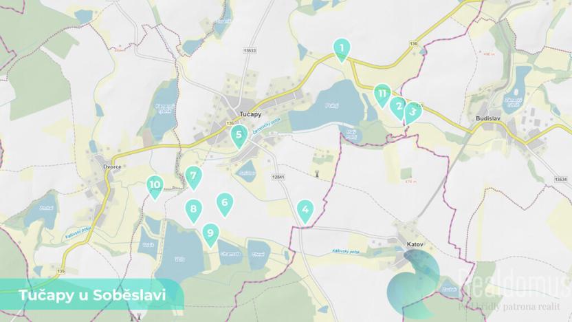 Prodej podílu 1/8 pozemku, Tučapy, 11561 m2