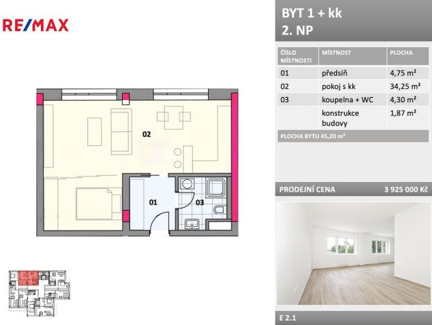 Prodej bytu 1+kk, Frýdek-Místek - Místek, Bezručova, 45 m2