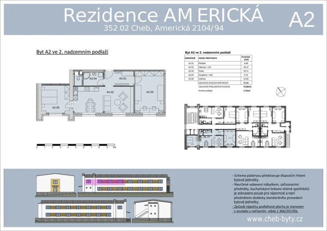 Prodej bytu 3+kk, Cheb, Americká, 71 m2