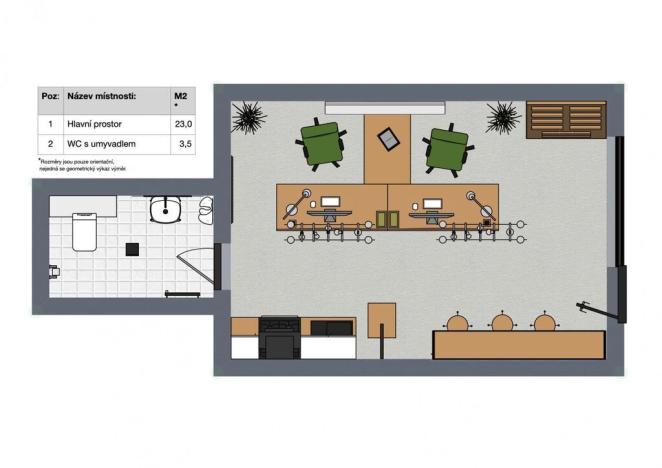 Pronájem obchodního prostoru, Praha - Nusle, Čestmírova, 26 m2