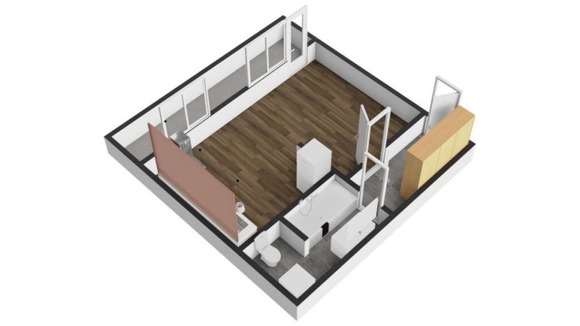 Pronájem bytu 1+kk, Praha - Střížkov, Teplická, 33 m2