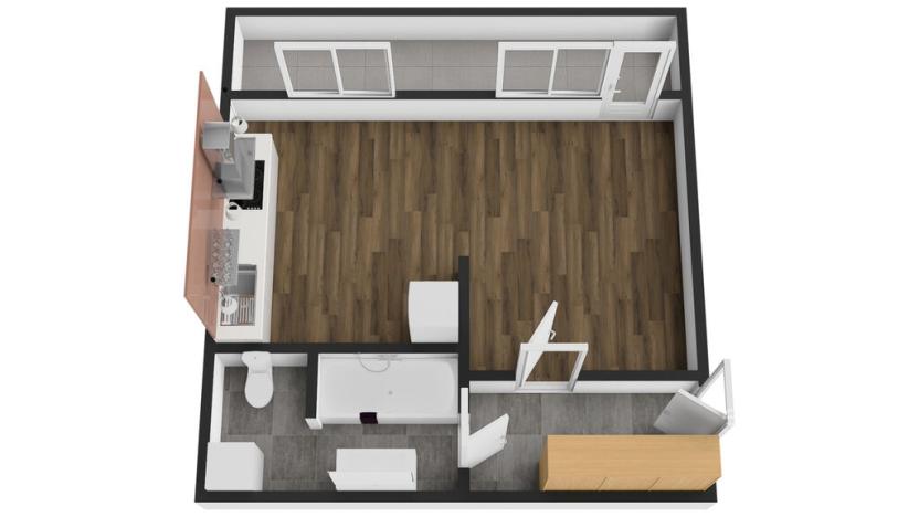 Pronájem bytu 1+kk, Praha - Střížkov, Teplická, 33 m2