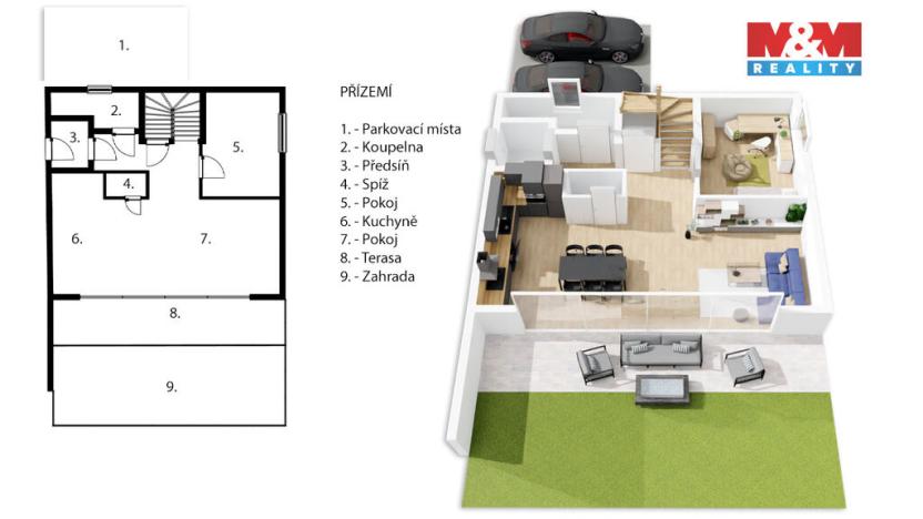 Prodej rodinného domu, Veleň, Na Kocandě, 134 m2