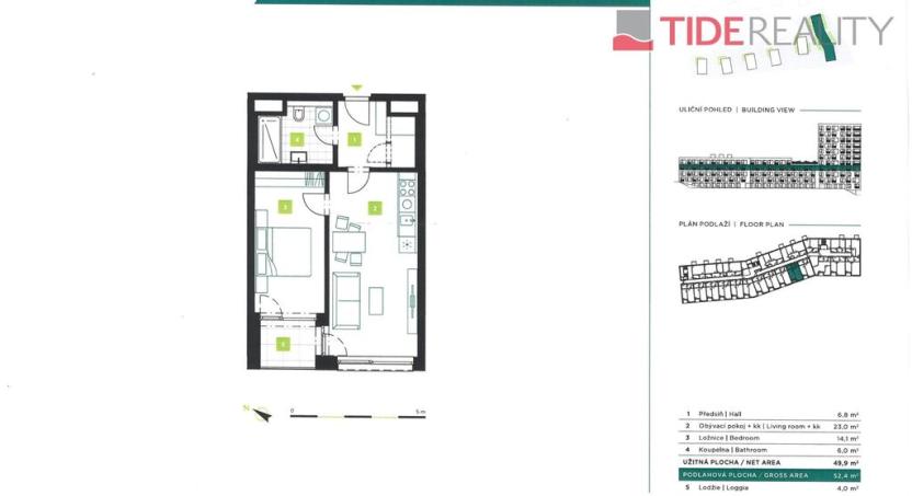 Prodej bytu 2+kk, Beroun, 52 m2