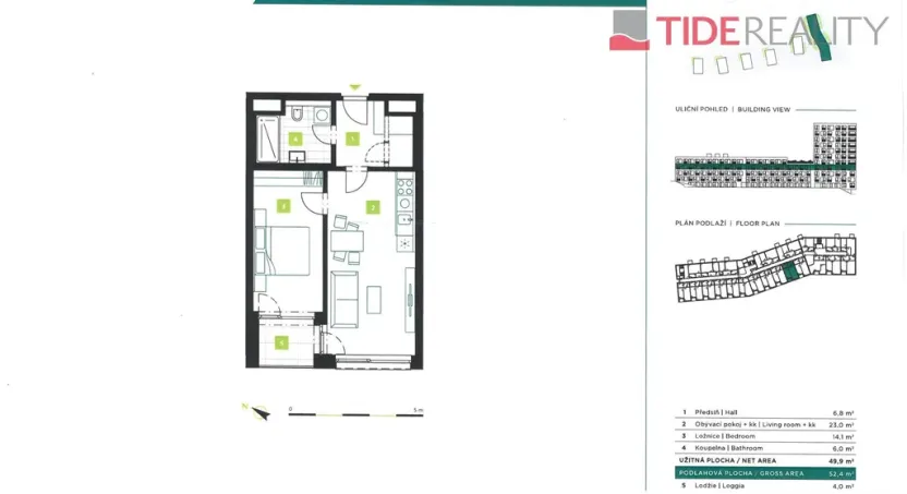 Prodej bytu 2+kk, Beroun, 52 m2
