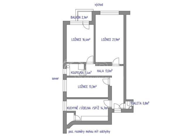 Pronájem bytu 3+1, Praha - Vinohrady, Soběslavská, 84 m2