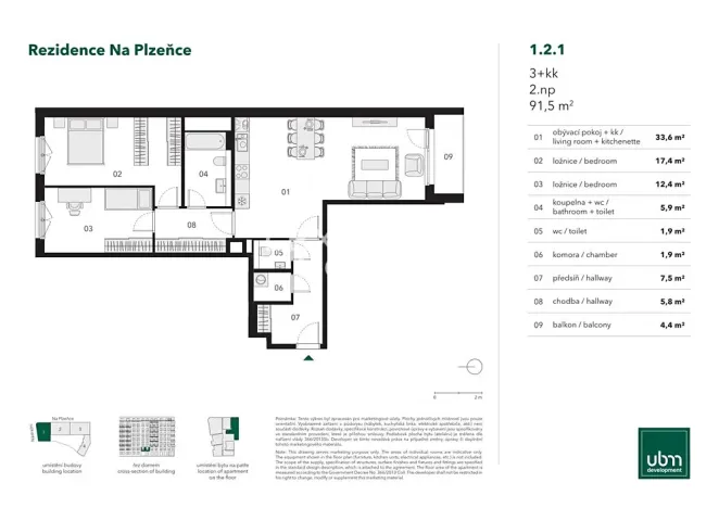 Prodej bytu 3+kk, Praha - Smíchov, Nádražní, 92 m2