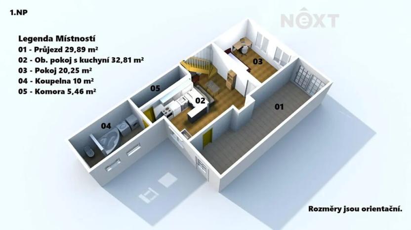 Prodej rodinného domu, Telnice, Palackého, 116 m2