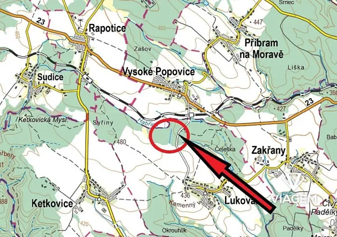 Prodej podílu lesa, Lukovany, 7046 m2