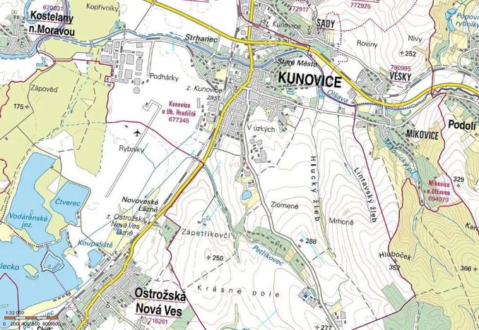 Prodej pole, Kunovice, 3829 m2