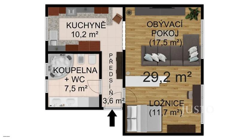 Pronájem bytu 1+1, Písek, Smetanovo nám., 55 m2
