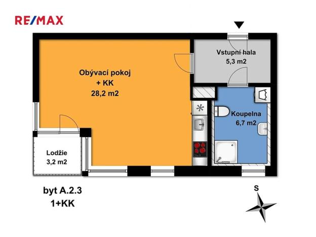 Pronájem bytu 1+kk, Velký Osek, U hřiště, 39 m2
