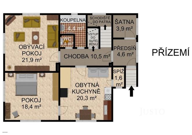 Prodej rodinného domu, Kostelec nad Vltavou, 243 m2