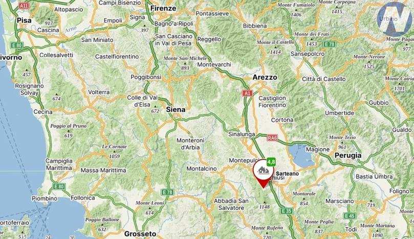 Prodej vily, Sarteano, Itálie, 90 m2