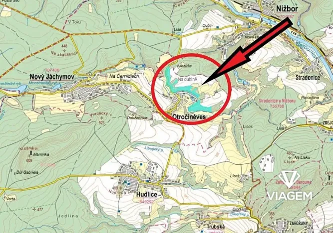 Prodej podílu lesa, Otročiněves, 5742 m2