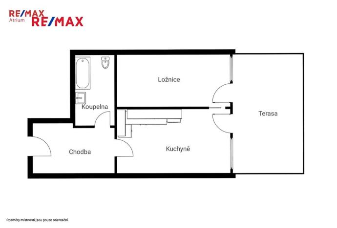 Pronájem bytu 2+kk, Slaný, Lázeňská, 46 m2