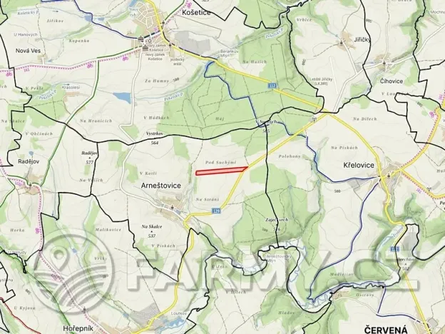 Prodej pole, Arneštovice, 51160 m2