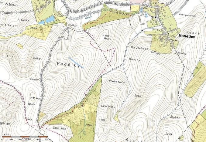 Prodej pole, Hoštice, 957 m2