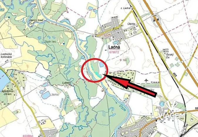 Prodej podílu lesa, Ladná, 1692 m2