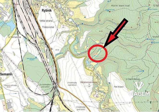 Prodej lesa, Třebovice, 657 m2