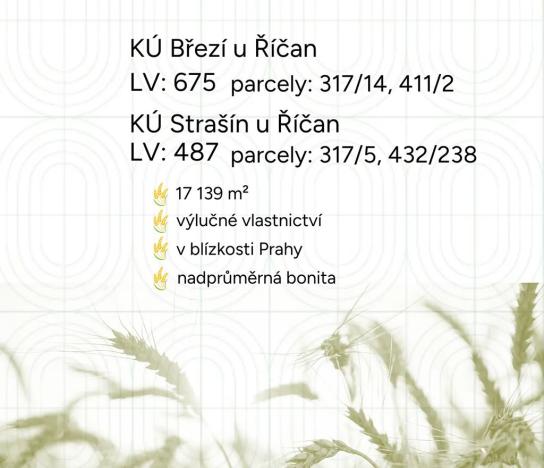 Prodej pole, Březí, 17139 m2