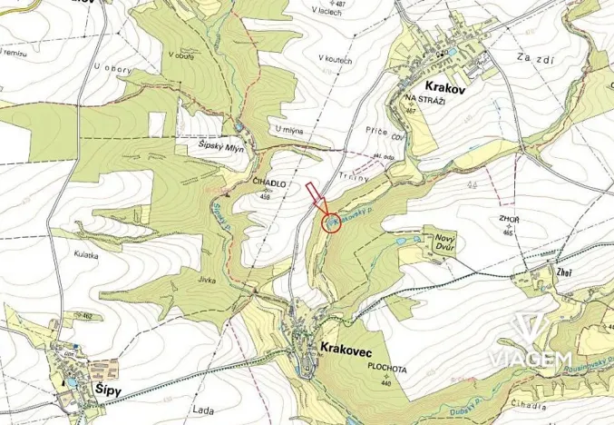 Prodej podílu lesa, Krakovec, 449 m2