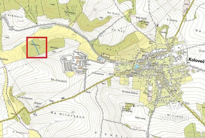 Prodej podílu lesa, Koloveč, 718 m2