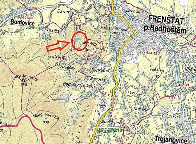 Prodej podílu lesa, Trojanovice, 11168 m2