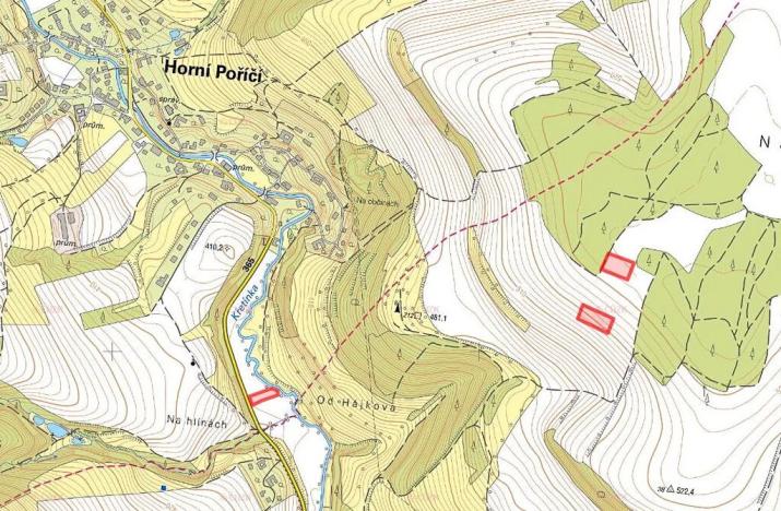 Prodej pole, Prostřední Poříčí, 9702 m2