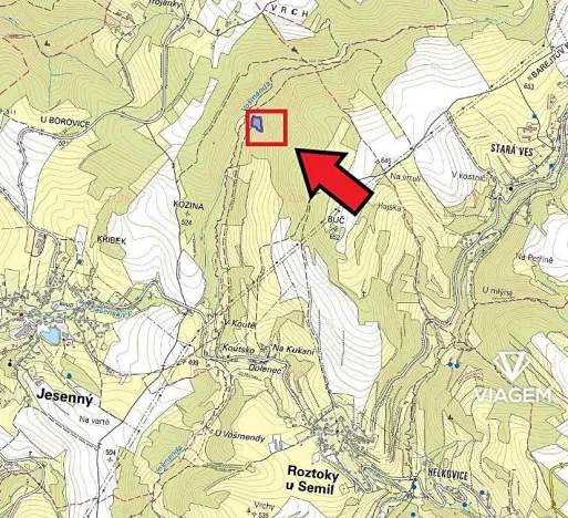 Prodej podílu lesa, Roztoky u Semil, 2737 m2