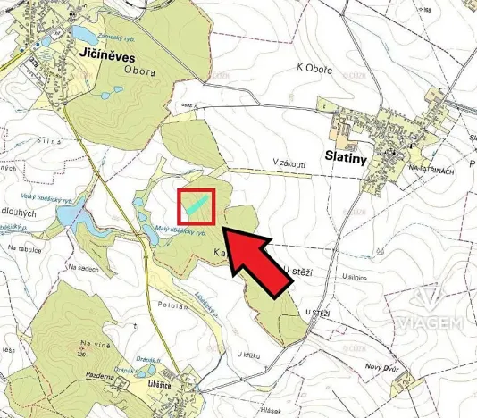 Prodej podílu lesa, Slatiny, 2288 m2