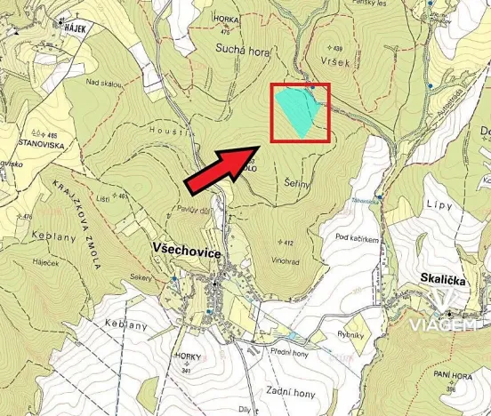 Prodej podílu lesa, Všechovice, 23376 m2