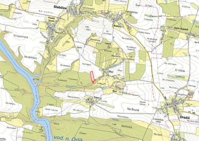 Prodej pole, Slabčice, 17072 m2