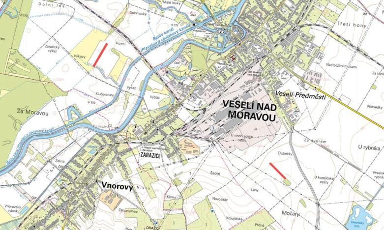 Prodej pole, Veselí nad Moravou, 4508 m2