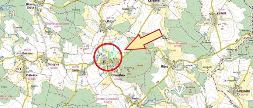 Prodej podílu pole, Choustník, 3888 m2