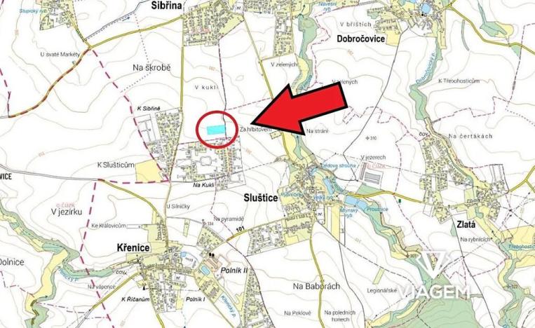 Prodej podílu pole, Sibřina, 3856 m2