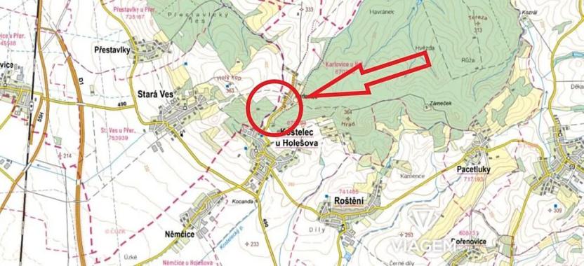 Prodej podílu pozemku pro bydlení, Kostelec u Holešova, 243 m2